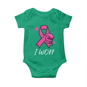 Pink Ribbon Baby Onesie I Won Breast Cancer Awareness TS10 Irish Green Print Your Wear