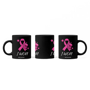 Pink Ribbon Coffee Mug I Won Breast Cancer Awareness TS10 Print Your Wear