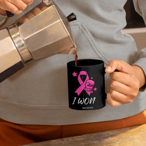 Pink Ribbon Coffee Mug I Won Breast Cancer Awareness TS10 Print Your Wear