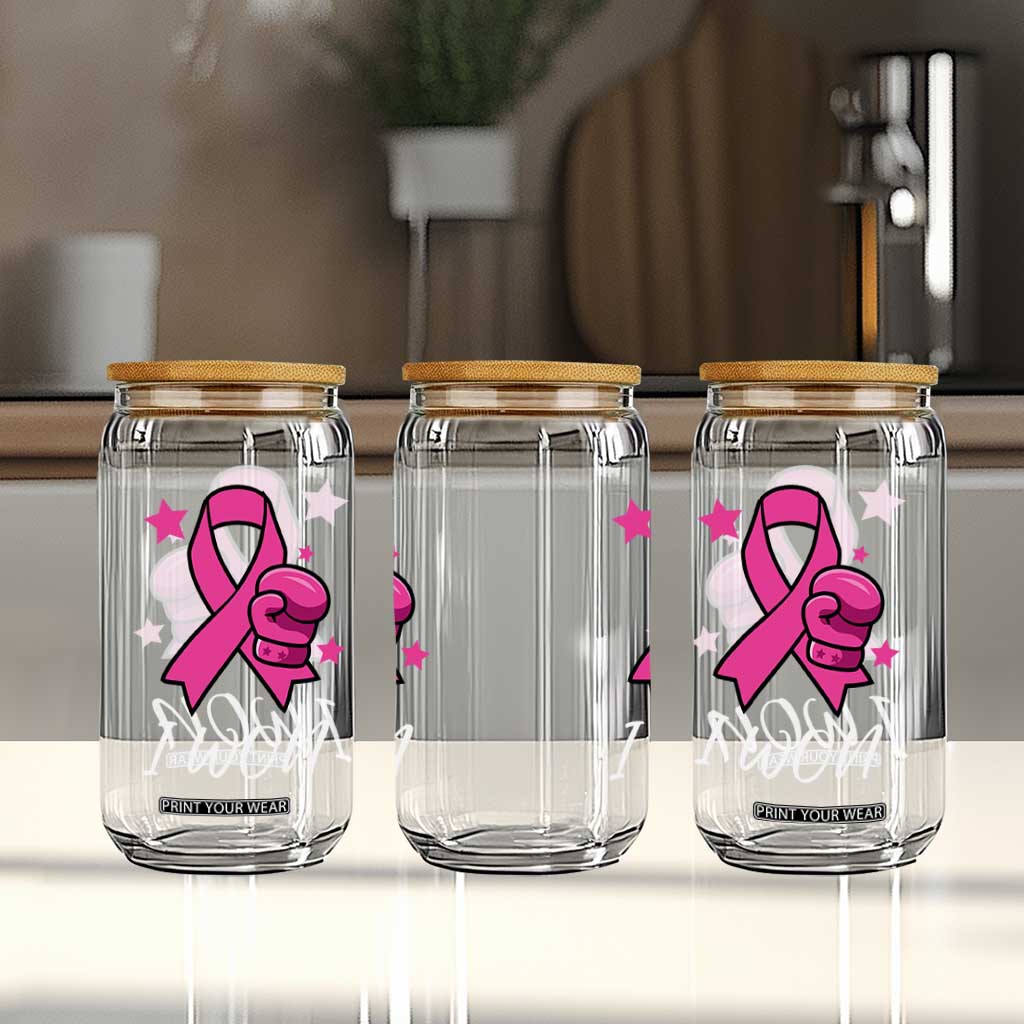 Pink Ribbon Glass Can I Won Breast Cancer Awareness TS10 Print Your Wear