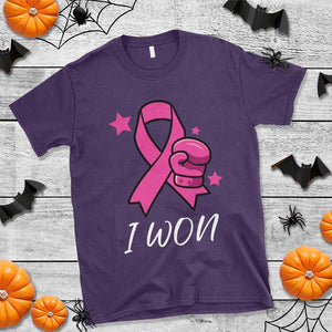 Pink Ribbon T Shirt I Won Breast Cancer Awareness TS10 Purple Print Your Wear