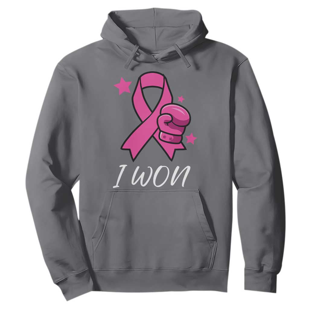 Pink Ribbon Hoodie I Won Breast Cancer Awareness TS10 Charcoal Print Your Wear