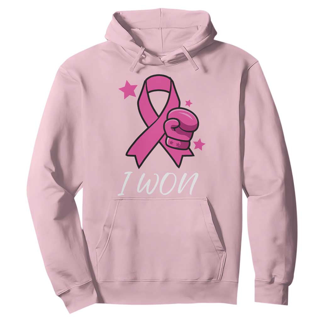 Pink Ribbon Hoodie I Won Breast Cancer Awareness TS10 Light Pink Print Your Wear