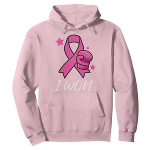 Pink Ribbon Hoodie I Won Breast Cancer Awareness TS10 Light Pink Print Your Wear