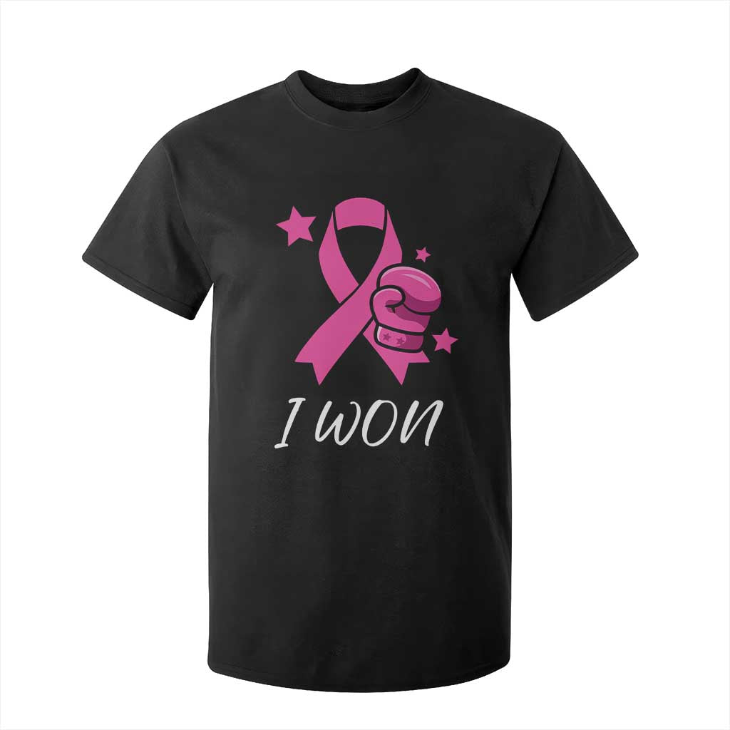 Pink Ribbon T Shirt For Kid I Won Breast Cancer Awareness TS10 Black Print Your Wear