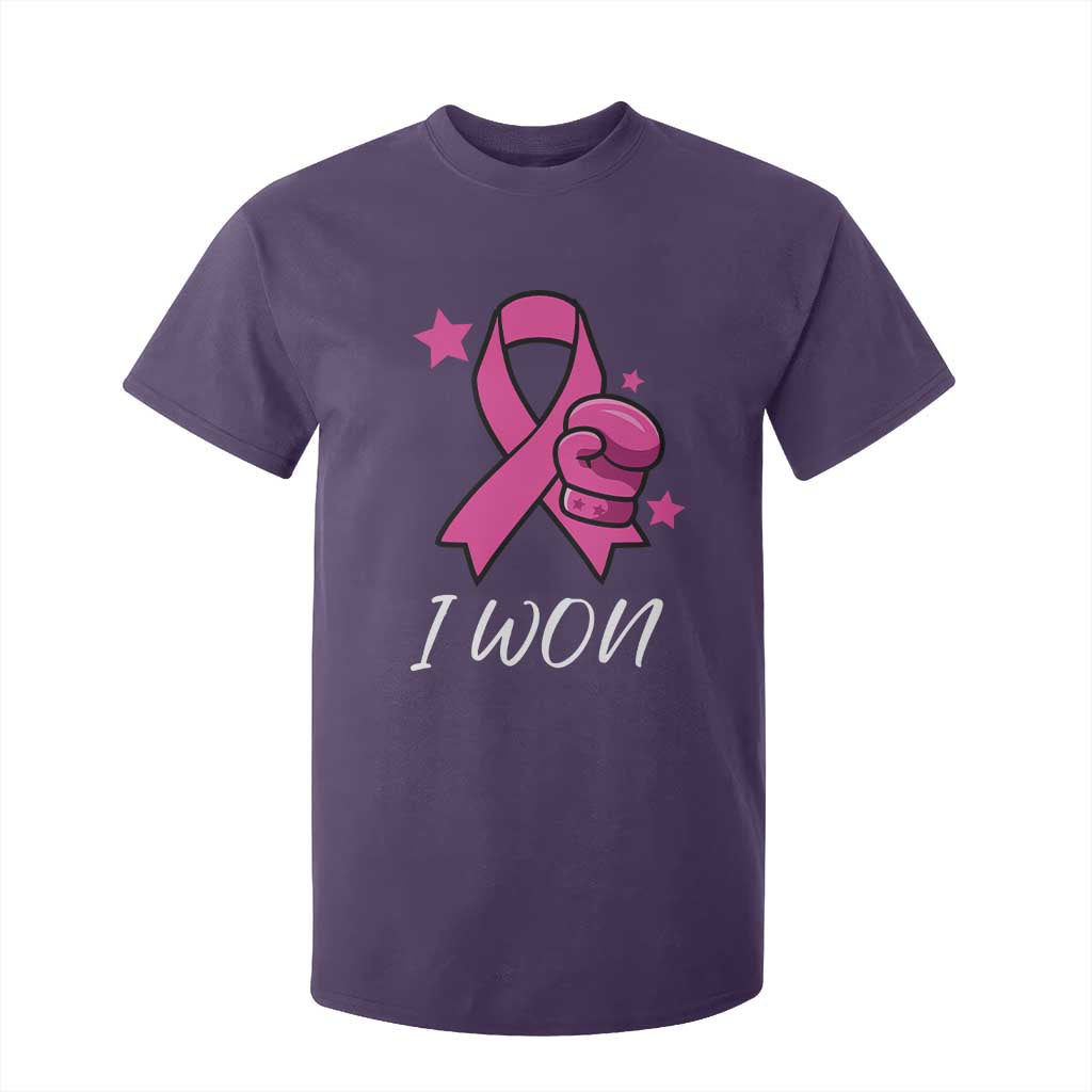Pink Ribbon T Shirt For Kid I Won Breast Cancer Awareness TS10 Purple Print Your Wear