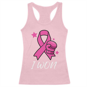Pink Ribbon Racerback Tank Top I Won Breast Cancer Awareness - Print Your Wear