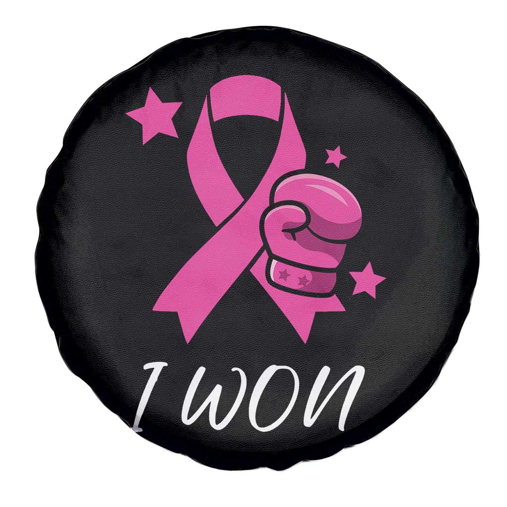 Pink Ribbon Spare Tire Cover I Won Breast Cancer Awareness TS10 Print Your Wear