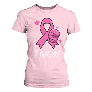 Pink Ribbon T Shirt For Women I Won Breast Cancer Awareness TS10 Light Pink Print Your Wear