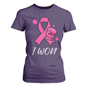 Pink Ribbon T Shirt For Women I Won Breast Cancer Awareness TS10 Purple Print Your Wear
