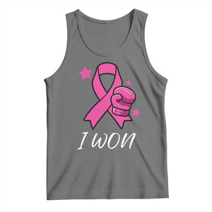 Pink Ribbon Tank Top I Won Breast Cancer Awareness TS10 Black Heather Print Your Wear