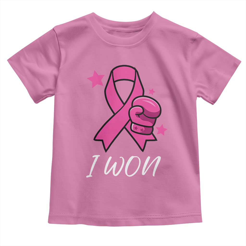 Pink Ribbon Toddler T Shirt I Won Breast Cancer Awareness TS10 Azalea Print Your Wear