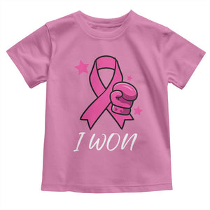 Pink Ribbon Toddler T Shirt I Won Breast Cancer Awareness TS10 Azalea Print Your Wear