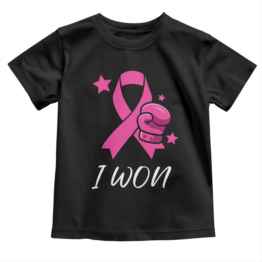 Pink Ribbon Toddler T Shirt I Won Breast Cancer Awareness TS10 Black Print Your Wear
