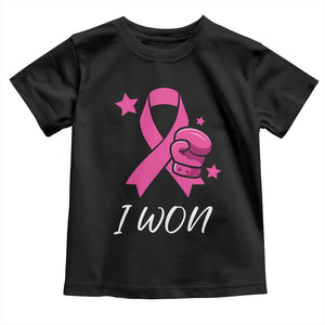 Pink Ribbon Toddler T Shirt I Won Breast Cancer Awareness TS10 Black Print Your Wear