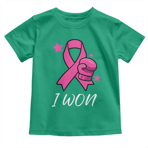 Pink Ribbon Toddler T Shirt I Won Breast Cancer Awareness TS10 Irish Green Print Your Wear