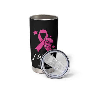 Pink Ribbon Tumbler Cup I Won Breast Cancer Awareness - Print Your Wear