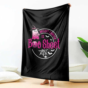 Breast Cancer Is Boo Sheet Throw Blanket October Ghost Pink Ribbon TS10 Print Your Wear