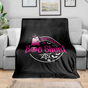 Breast Cancer Is Boo Sheet Throw Blanket October Ghost Pink Ribbon TS10 Print Your Wear