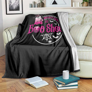 Breast Cancer Is Boo Sheet Throw Blanket October Ghost Pink Ribbon TS10 Print Your Wear