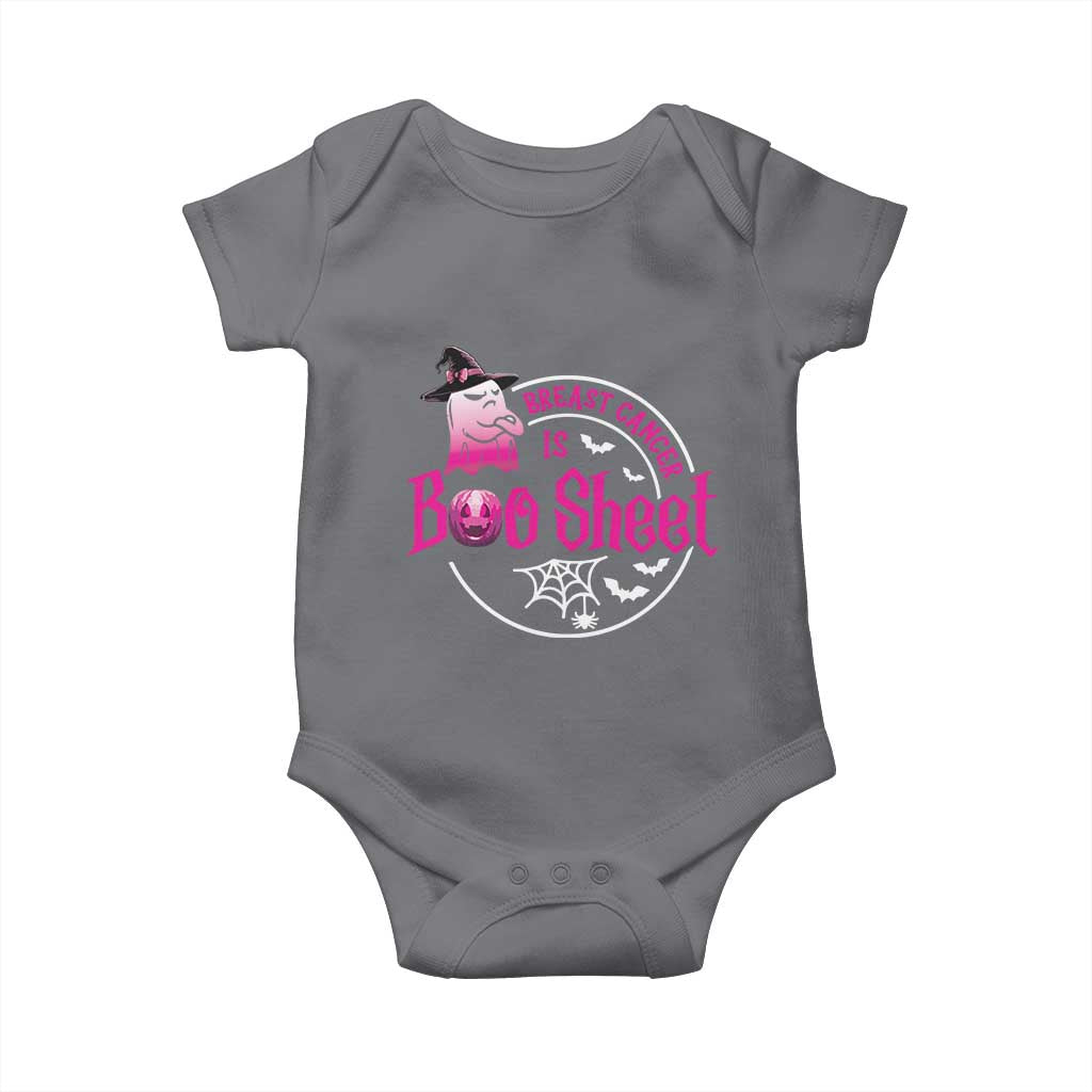 Breast Cancer Is Boo Sheet Baby Onesie October Ghost Pink Ribbon TS10 Charcoal Print Your Wear