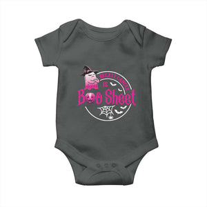 Breast Cancer Is Boo Sheet Baby Onesie October Ghost Pink Ribbon TS10 Dark Heather Print Your Wear