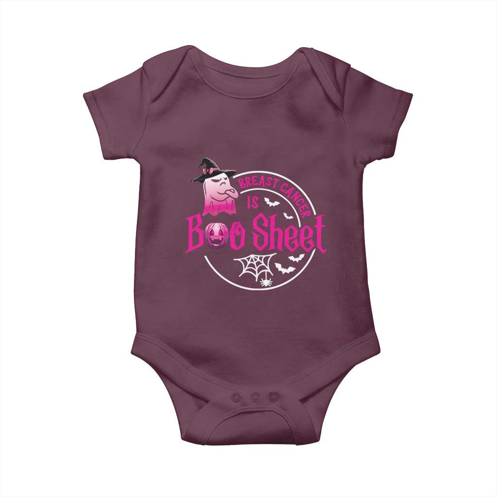 Breast Cancer Is Boo Sheet Baby Onesie October Ghost Pink Ribbon TS10 Maroon Print Your Wear