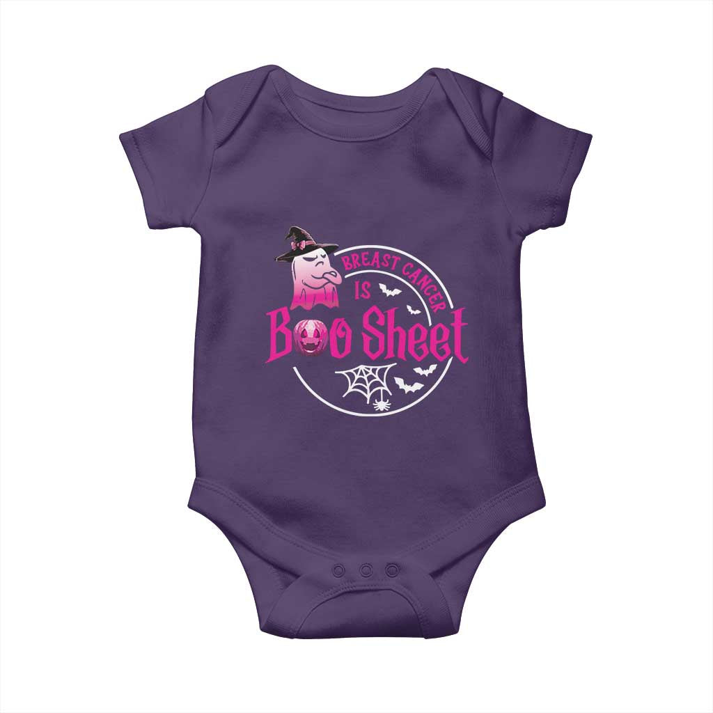 Breast Cancer Is Boo Sheet Baby Onesie October Ghost Pink Ribbon TS10 Purple Print Your Wear