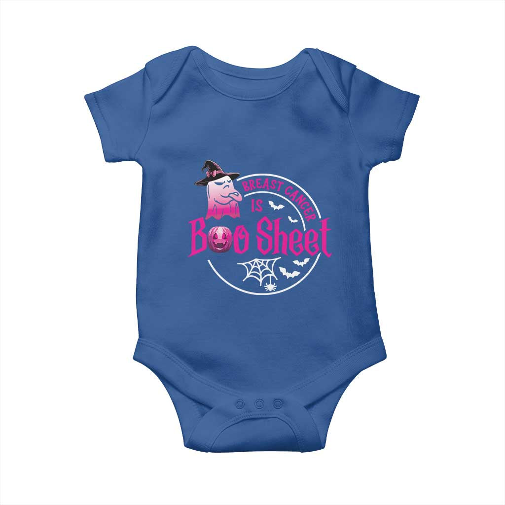 Breast Cancer Is Boo Sheet Baby Onesie October Ghost Pink Ribbon TS10 Royal Blue Print Your Wear