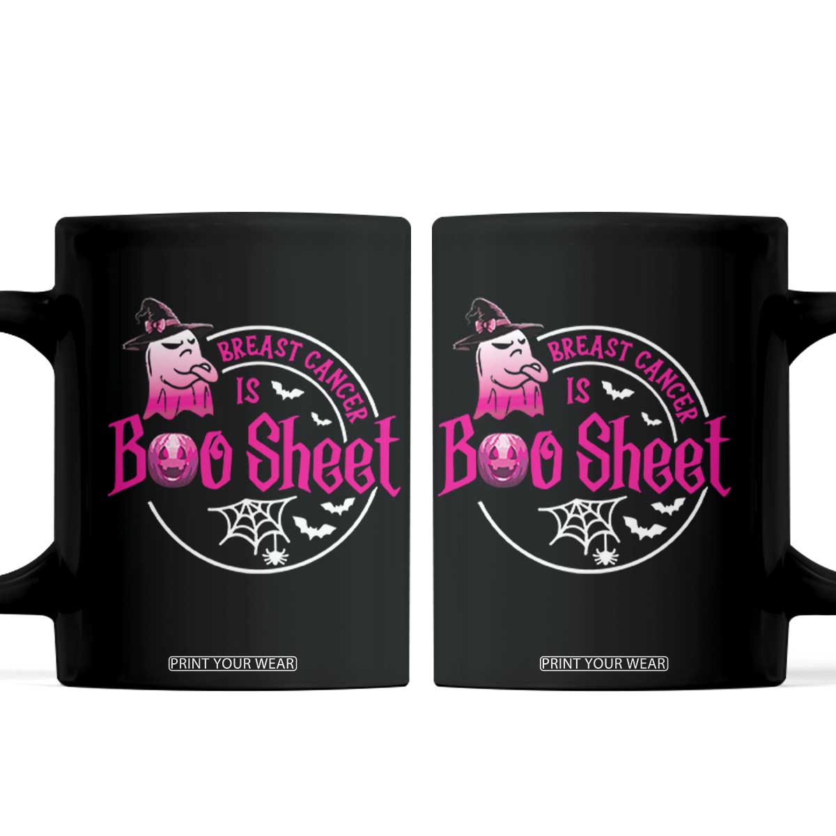 Breast Cancer Is Boo Sheet Coffee Mug October Ghost Pink Ribbon TS10 Black Print Your Wear