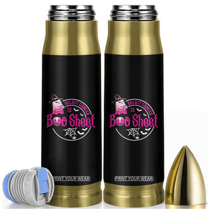 Breast Cancer Is Boo Sheet Bullet Tumbler October Ghost Pink Ribbon TS10 Black Print Your Wear