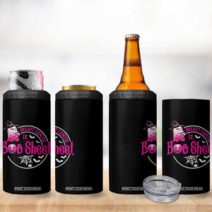 Breast Cancer Is Boo Sheet 4 in 1 Can Cooler Tumbler October Ghost Pink Ribbon TS10 Print Your Wear