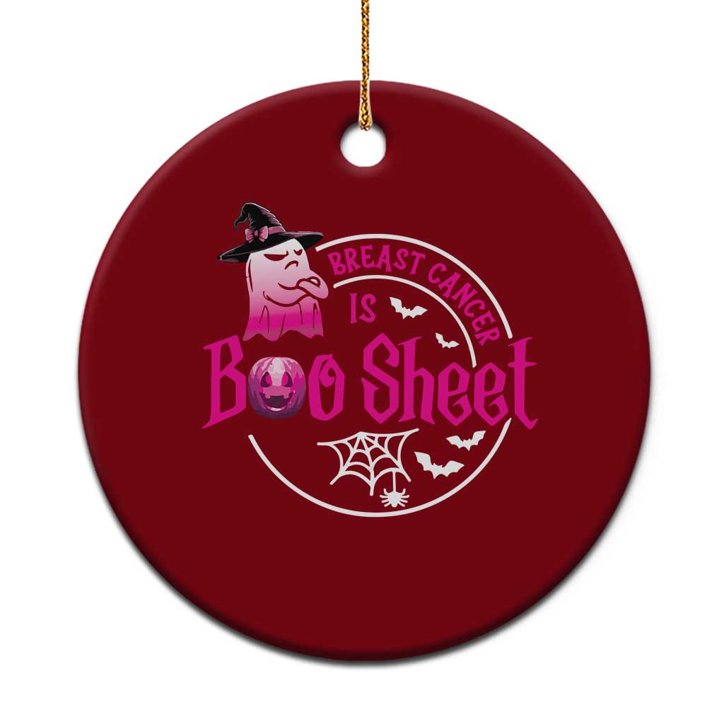 Breast Cancer Is Boo Sheet Ceramic Ornament October Ghost Pink Ribbon TS10 1pc Red Print Your Wear