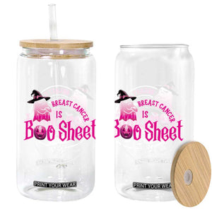 Breast Cancer Is Boo Sheet Glass Can October Ghost Pink Ribbon TS10 Print Your Wear