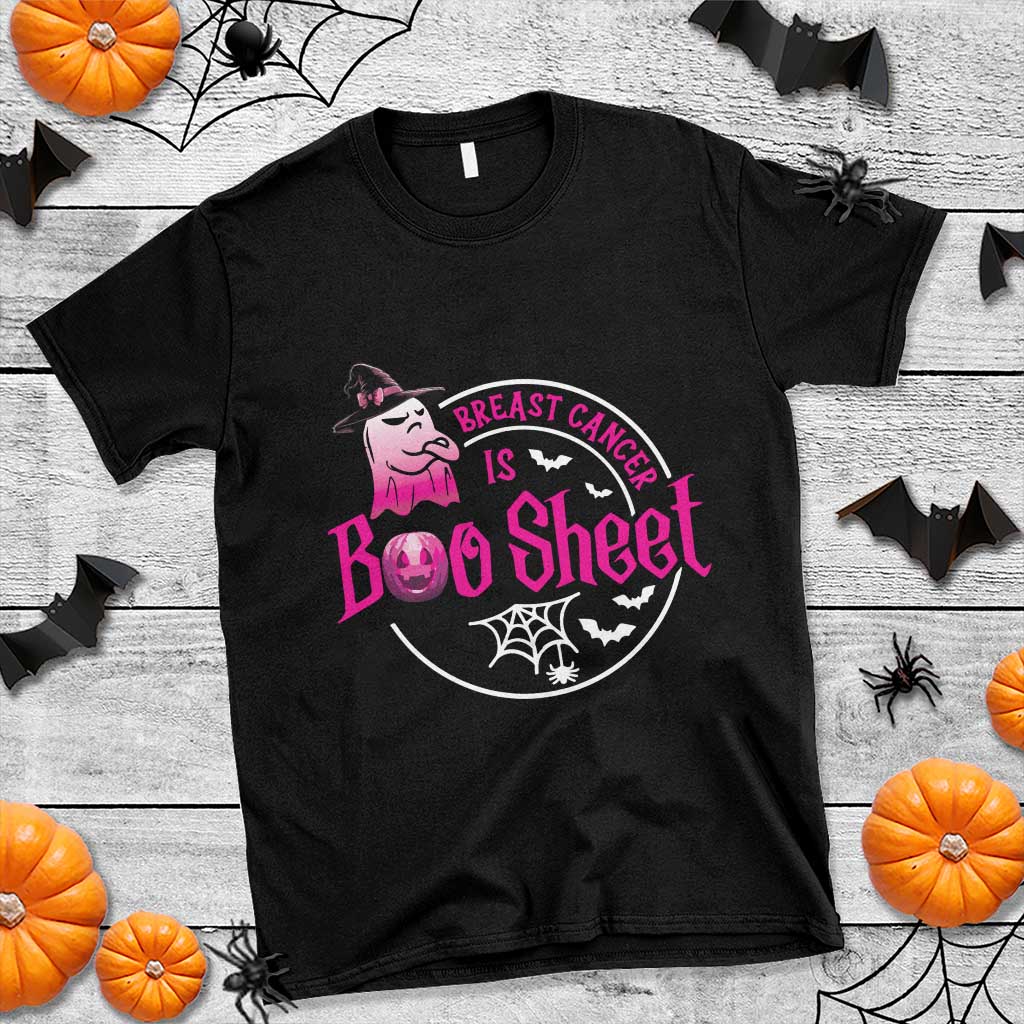 Breast Cancer Is Boo Sheet T Shirt October Ghost Pink Ribbon TS10 Black Print Your Wear