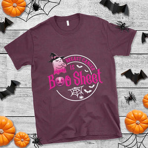 Breast Cancer Is Boo Sheet T Shirt October Ghost Pink Ribbon TS10 Maroon Print Your Wear