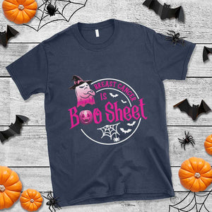 Breast Cancer Is Boo Sheet T Shirt October Ghost Pink Ribbon TS10 Navy Print Your Wear