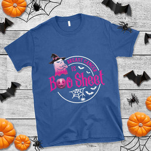 Breast Cancer Is Boo Sheet T Shirt October Ghost Pink Ribbon TS10 Royal Blue Print Your Wear