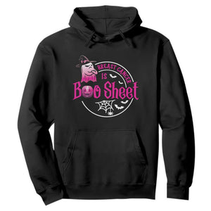 Breast Cancer Is Boo Sheet Hoodie October Ghost Pink Ribbon TS10 Black Print Your Wear