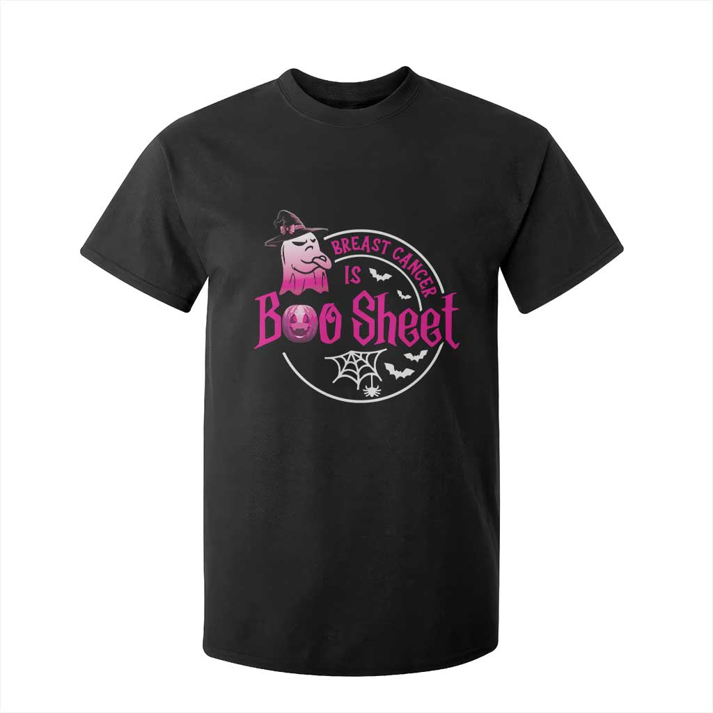 Breast Cancer Is Boo Sheet T Shirt For Kid October Ghost Pink Ribbon TS10 Black Print Your Wear