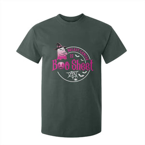 Breast Cancer Is Boo Sheet T Shirt For Kid October Ghost Pink Ribbon TS10 Dark Forest Green Print Your Wear