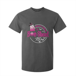 Breast Cancer Is Boo Sheet T Shirt For Kid October Ghost Pink Ribbon TS10 Dark Heather Print Your Wear