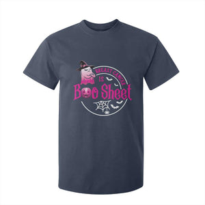 Breast Cancer Is Boo Sheet T Shirt For Kid October Ghost Pink Ribbon TS10 Navy Print Your Wear