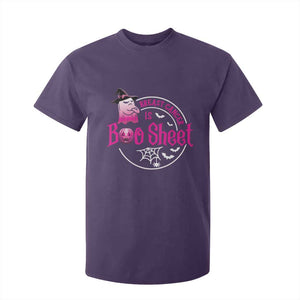 Breast Cancer Is Boo Sheet T Shirt For Kid October Ghost Pink Ribbon TS10 Purple Print Your Wear
