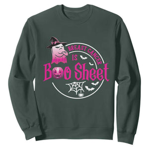 Breast Cancer Is Boo Sheet Sweatshirt October Ghost Pink Ribbon - Print Your Wear