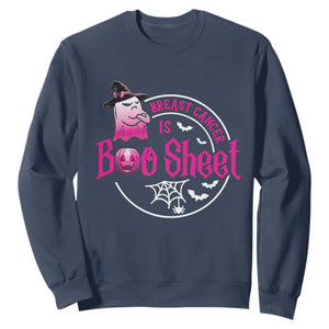 Breast Cancer Is Boo Sheet Sweatshirt October Ghost Pink Ribbon - Print Your Wear