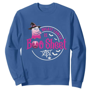 Breast Cancer Is Boo Sheet Sweatshirt October Ghost Pink Ribbon - Print Your Wear