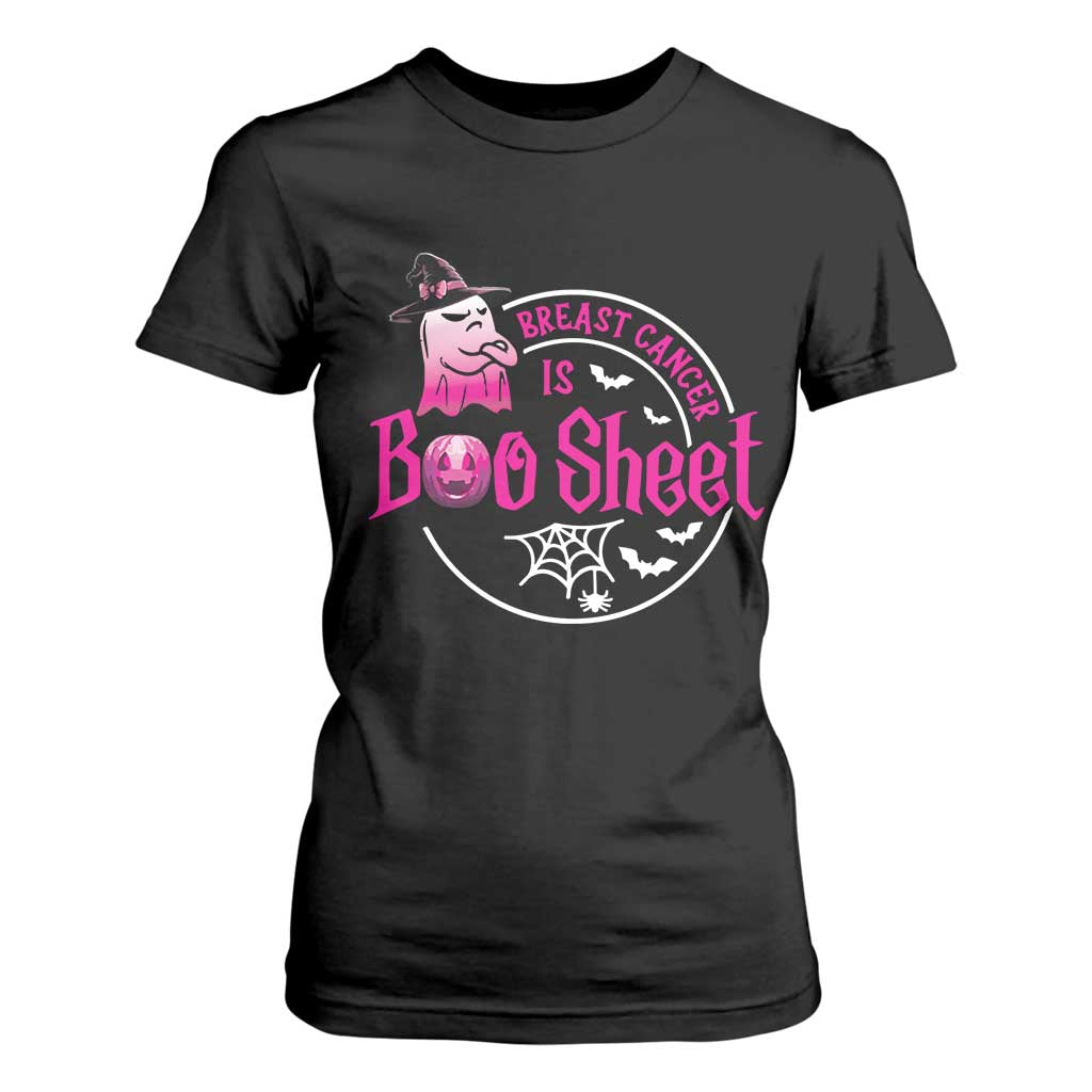 Breast Cancer Is Boo Sheet T Shirt For Women October Ghost Pink Ribbon TS10 Black Print Your Wear