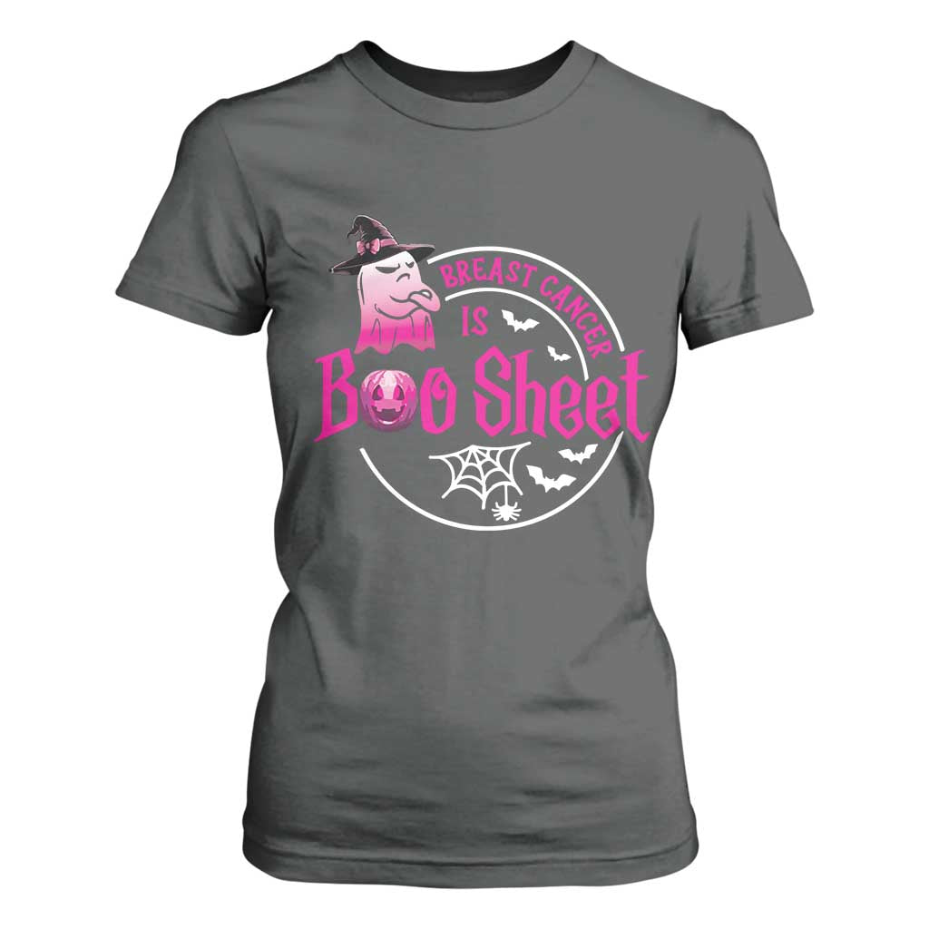 Breast Cancer Is Boo Sheet T Shirt For Women October Ghost Pink Ribbon TS10 Dark Heather Print Your Wear