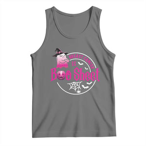 Breast Cancer Is Boo Sheet Tank Top October Ghost Pink Ribbon TS10 Black Heather Print Your Wear